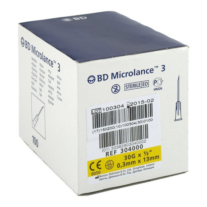 Disposable Needles Bd Microlance 30G X 13Mm