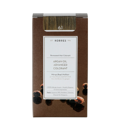 Korres Argan Oil Colorant / Ash Dark Blonde 6.1 Hair Dye