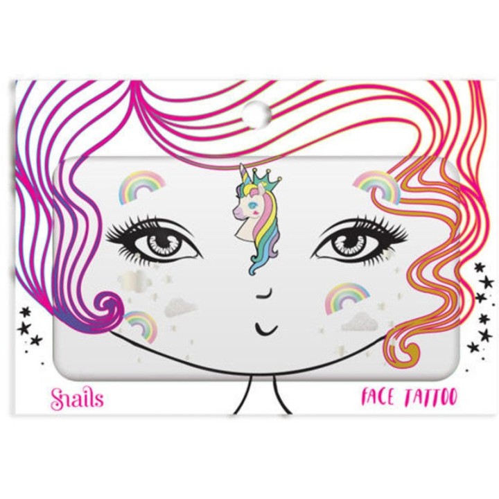 Snails Face Tattoo Unicorn