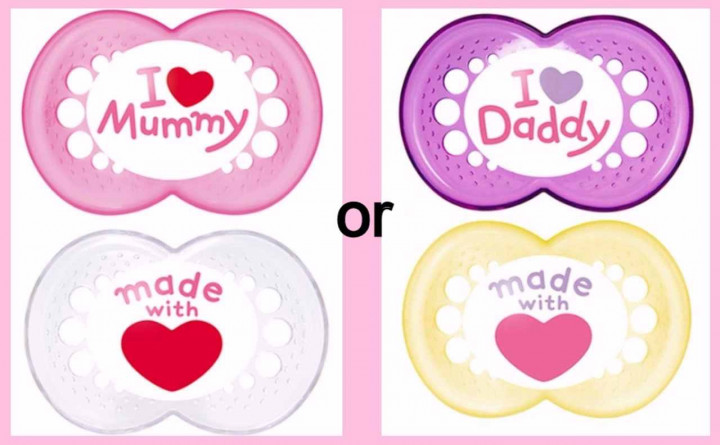 MAM Original Love Mummy & Daddy Soother Pink 2 X 6+ Months