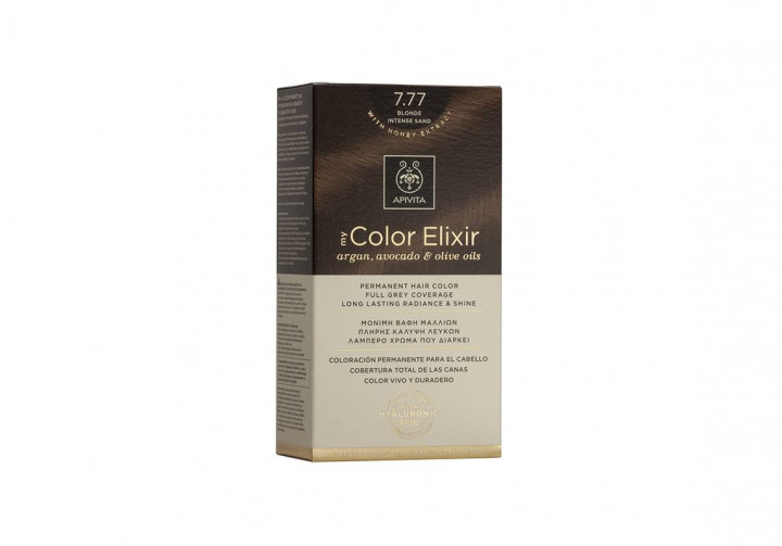 Apivita My Color Elixir Hair Dye Color 7.77 Blonde Intense Sand