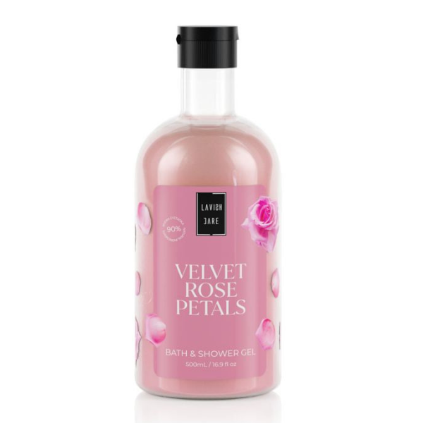Lavish Care Bath & Shower Gel Velvet Rose Petals 500Ml