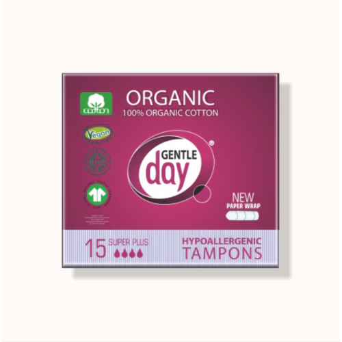 Gentle Day Women's Sensitive Care Organic Super Plus Tampons 15