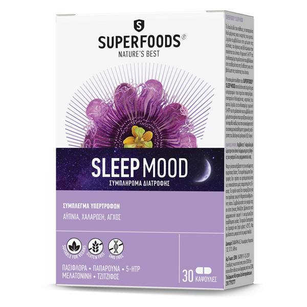 Superfoods Sleep Mood Nutritional Supplement Insomnia Relaxation & Anxiety 30Caps