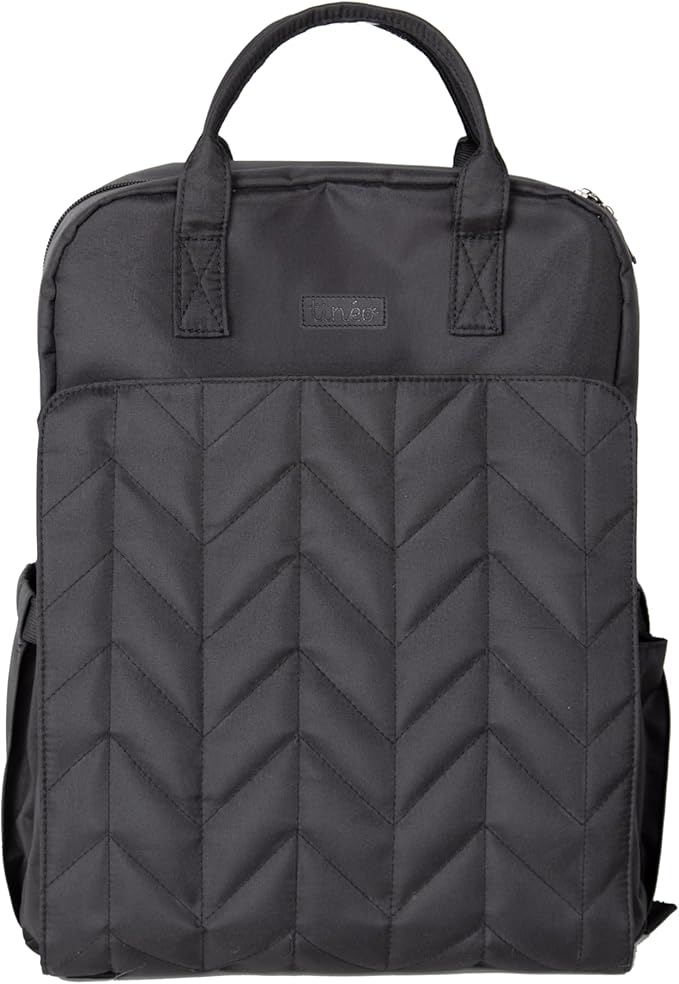 Tinéo Quilted Baby Changing Backpack - Large Capacity Backpack with Extension Changing Mat - 1 Insulated Bottle Pocket - Side Pocket for Wipes - 30 x 41 x 14 cm
