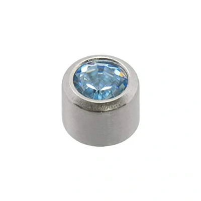 Caflon Blu White Stainless March Mini Birthstone Studs