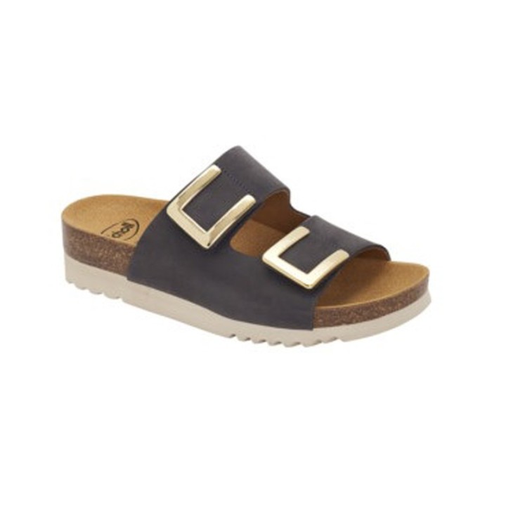 Scholl Monterey 2 Straps Golden Square Shape Size 36