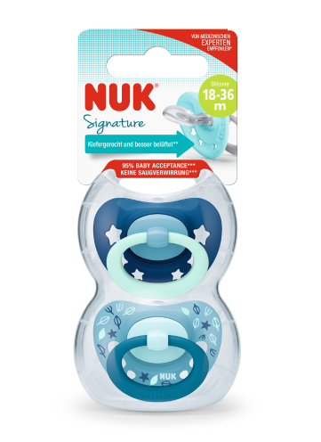 Nuk Signature Pacifier Blue 18-36M 2 Soothers