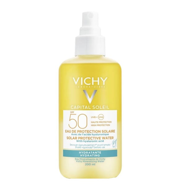 Vichy Ideal Soleil Solar Protective Water Hydrating Spf50 Moisturizing Sun Protection Water With Hyaluronic Acid 200ml