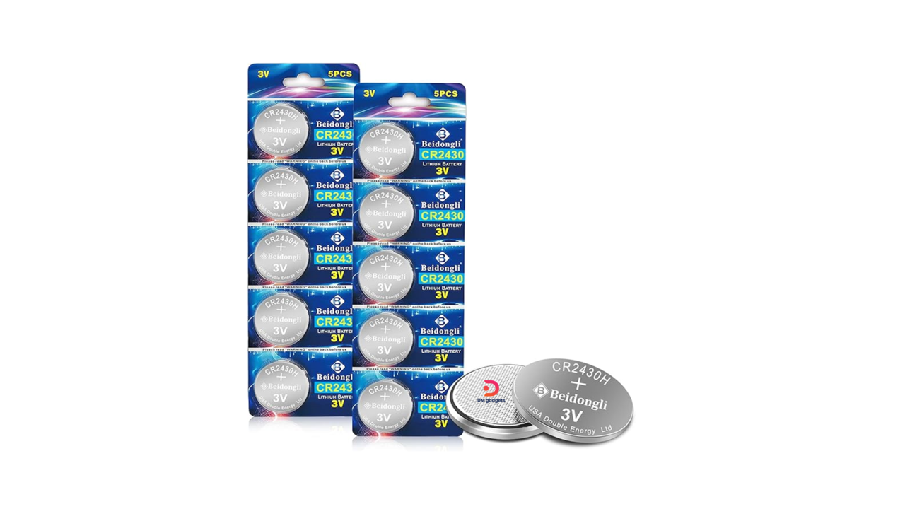 628R#J-PAN®CR2430 3V Lithium Batteries set of 5