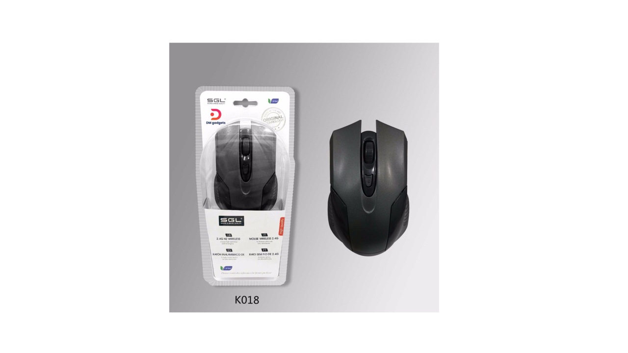 629J#SGL®K018 Wireless Bluetooth Mouse 4000dpi,3 Buttons – Black