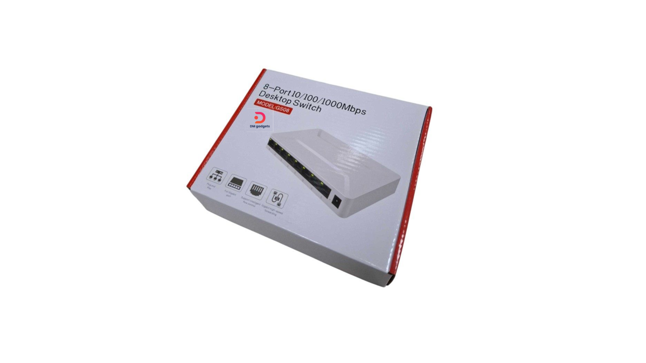 513D#GS08®8-Port 10/100/1000 Mbps Gigabit Network Switch – White