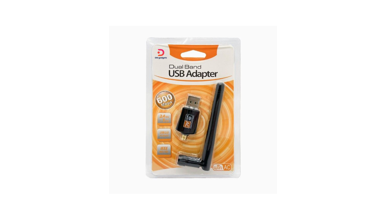 513E#DM®AC600Mbps Dual Band 2.4G-5.8G USB Adapter – Black