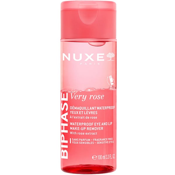 Nuxe Very Rose Biphase Make-Up Remover For Eyes & Lips, 100Ml