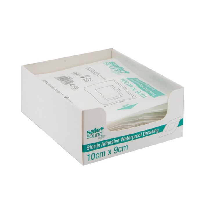 Safe And Sound Sterile Adhesive Waterproof Dressing (9Cm X 10Cm)