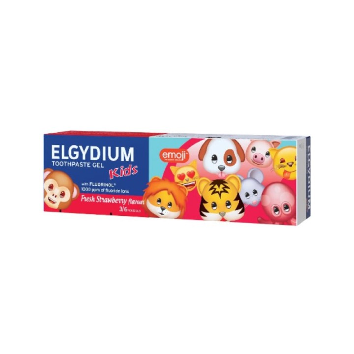 Elgydium Κids Emoji Toothpaste Gel With Fresh Strawberry Flavour, 50Ml