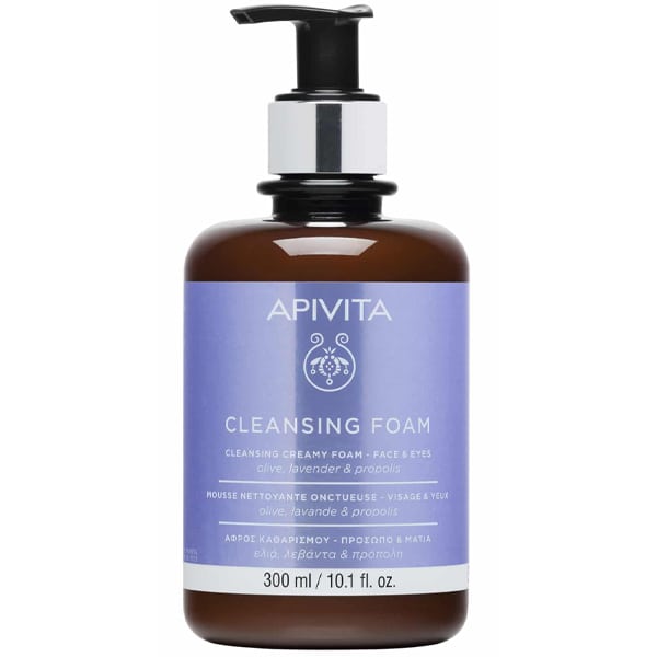 Apivita Cleansing Creamy Foam Face & Eyes, 300Ml