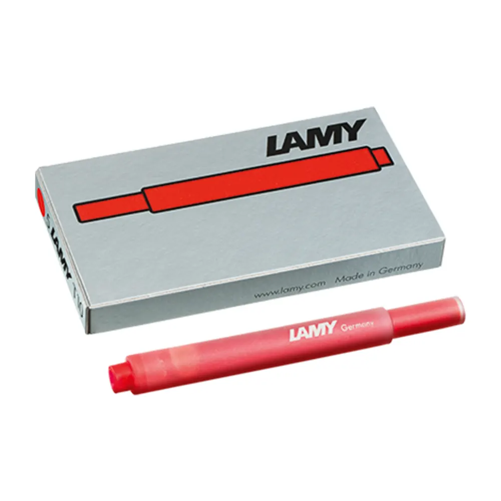LAMY ink cartridges (5) T10 red