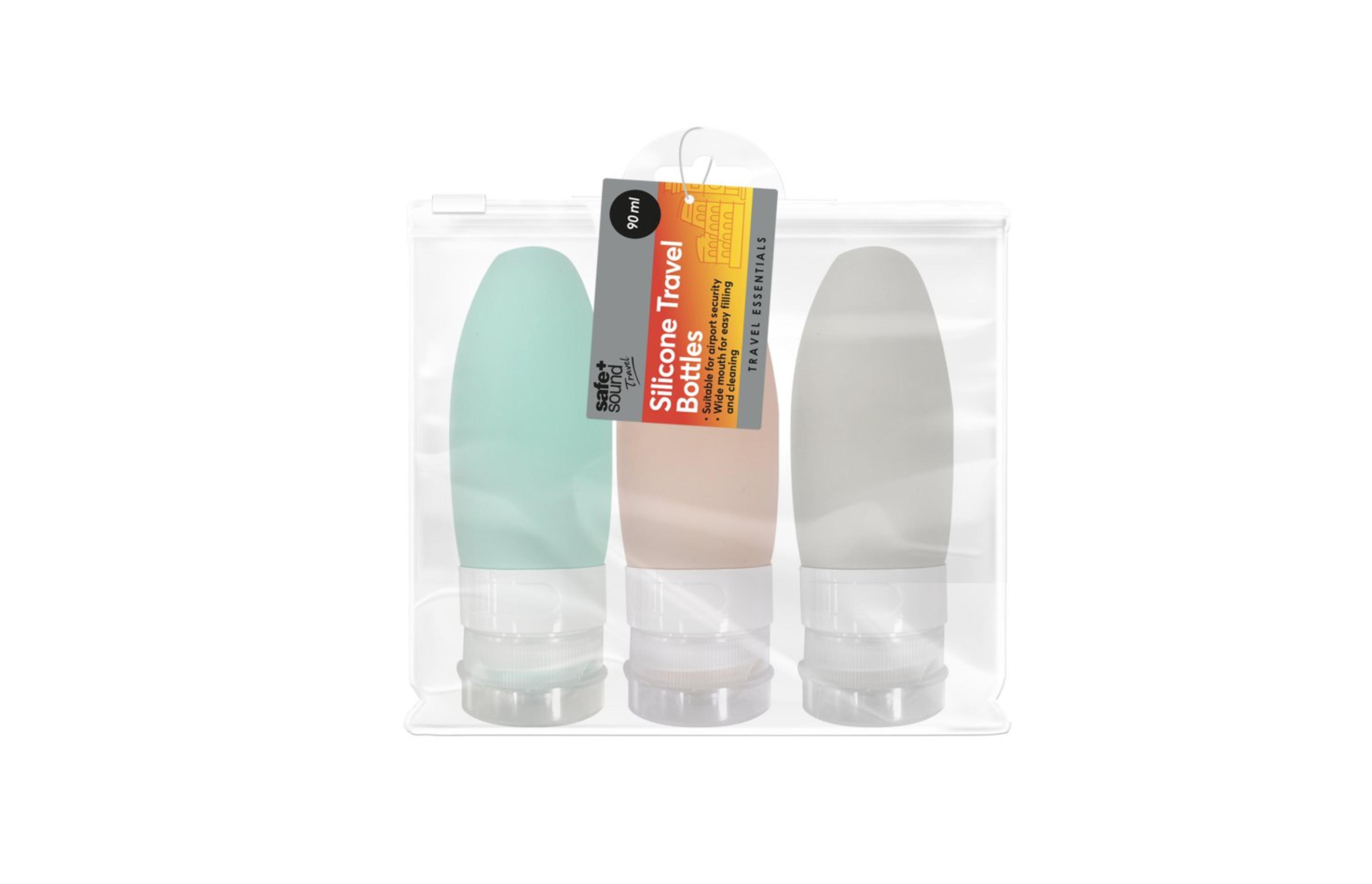 Safe + Sound Silicone Travel Bottles  90ml