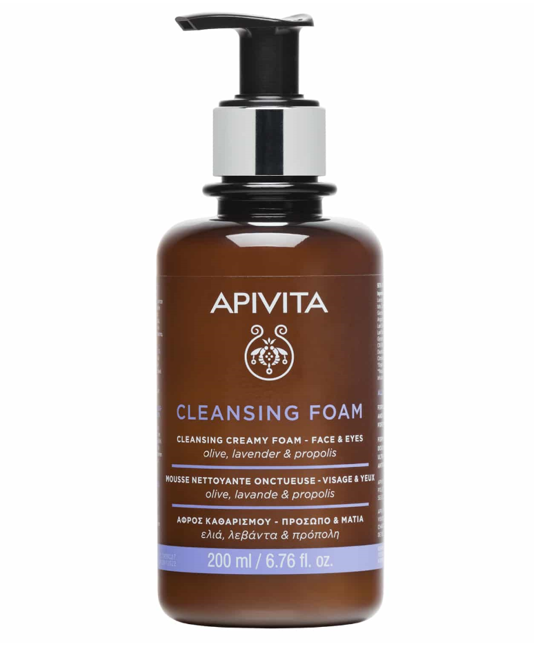 Apivita Cleansing Creamy Cleansing Foam With Olive & Lavender 200Ml