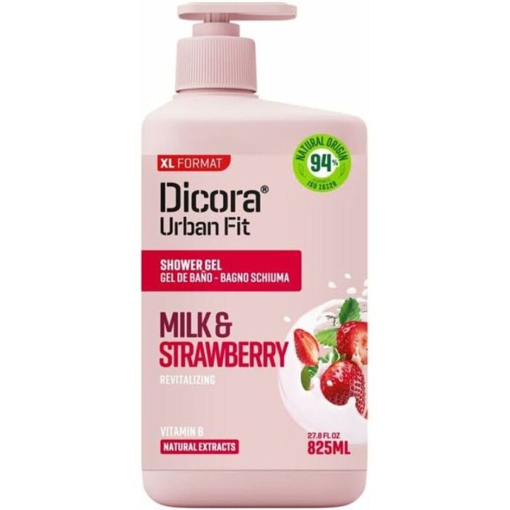 Dicora Milk & strawberry, Shower Gel, 825ml