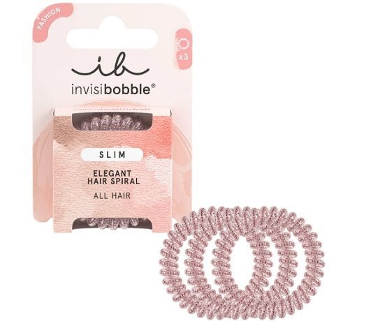 Invisibobble Hair Spiral Slim Pink Monocle-Hair Scrunchies 3Pcs