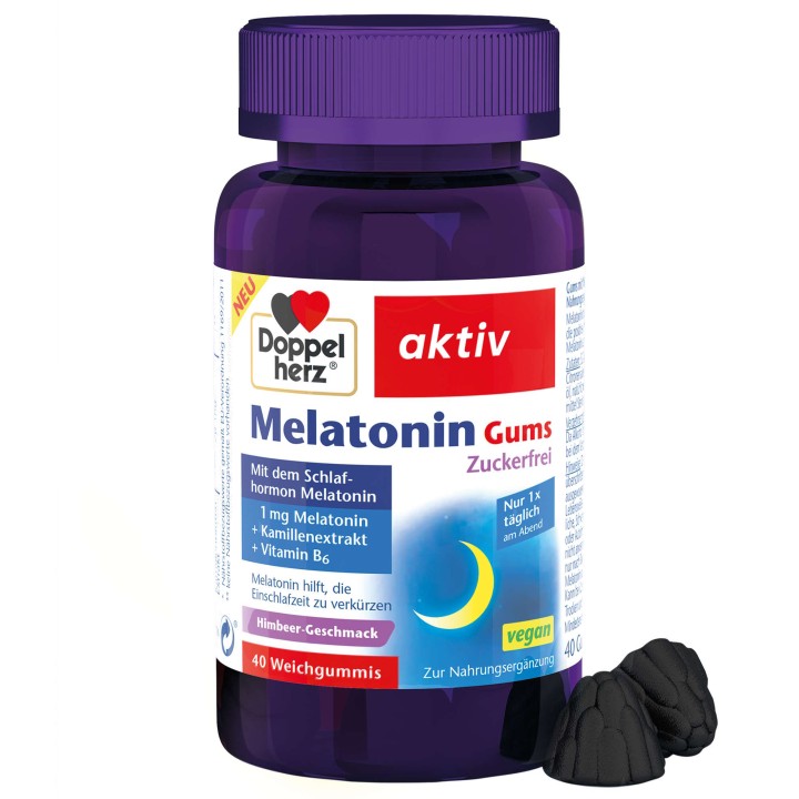 Doppel Herz Aktiv Melatonin, Gummies, 40