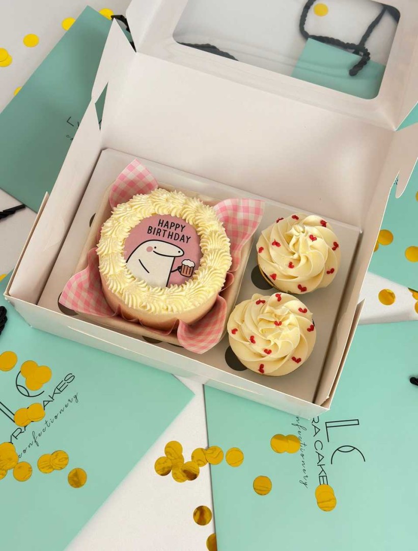 Strawberries with Cream Playful Birthday Mini Box