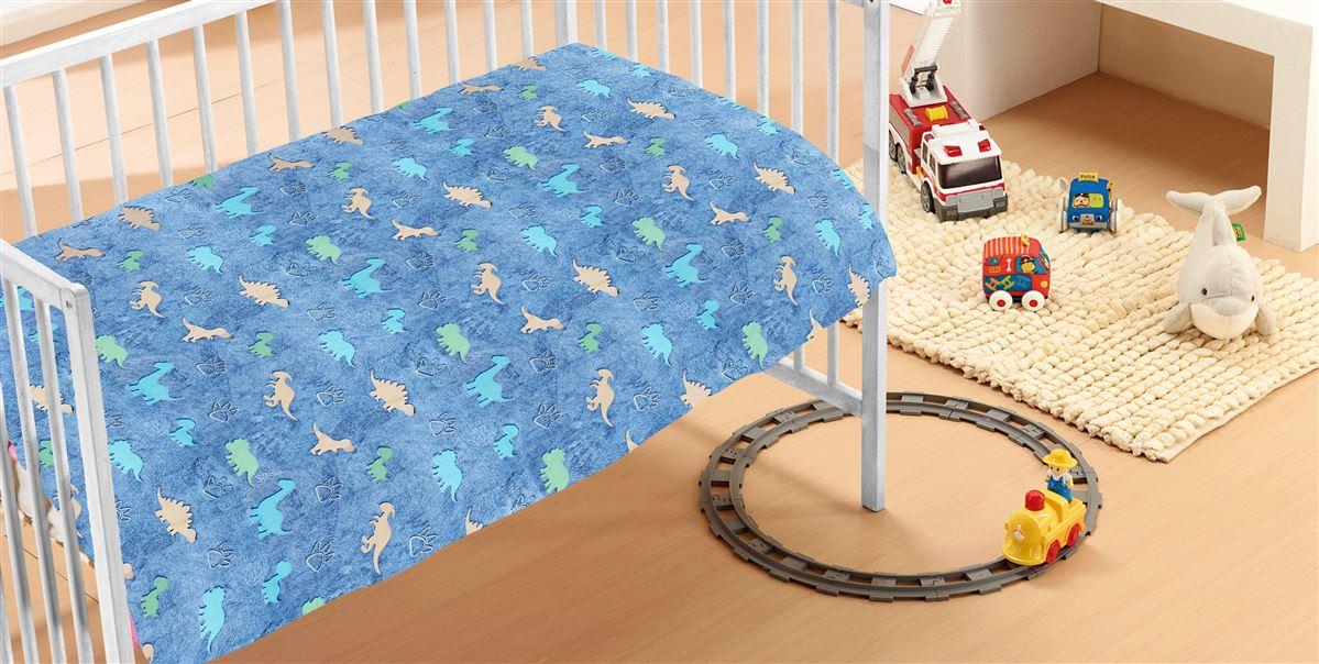 Fleece blanket Phosphorescent 70x110 (Dinos)