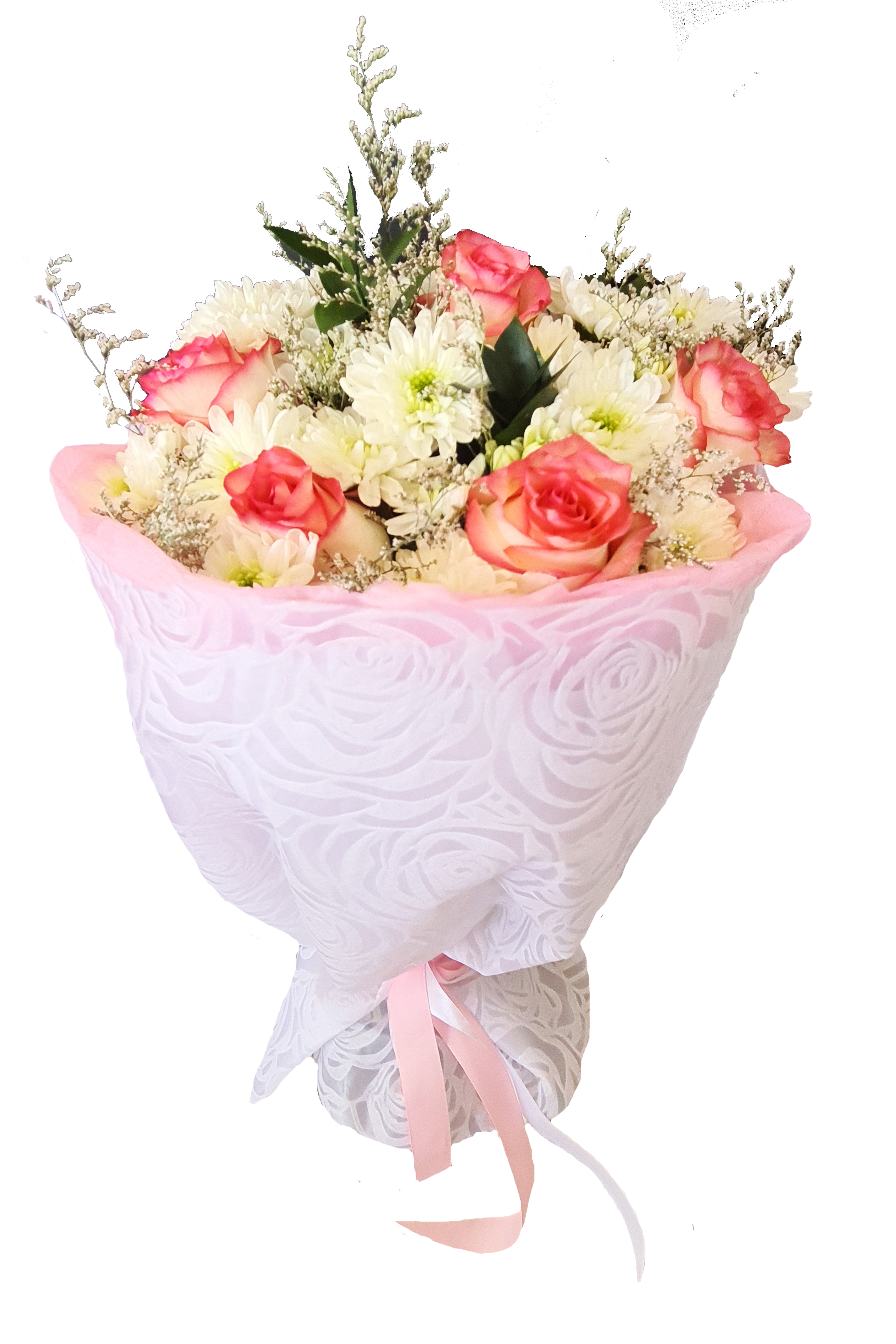 Peach Bouquet with Roses