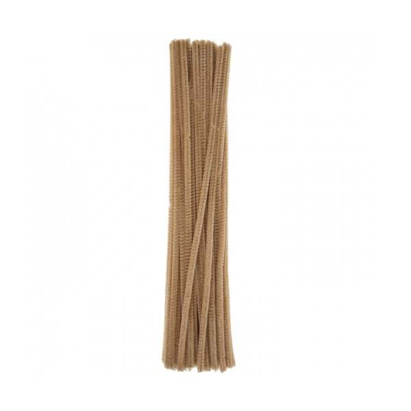 RAYHER CHENILLE PIPE CLEANER STICKS 6MM/30CM 25PCS BEIGE