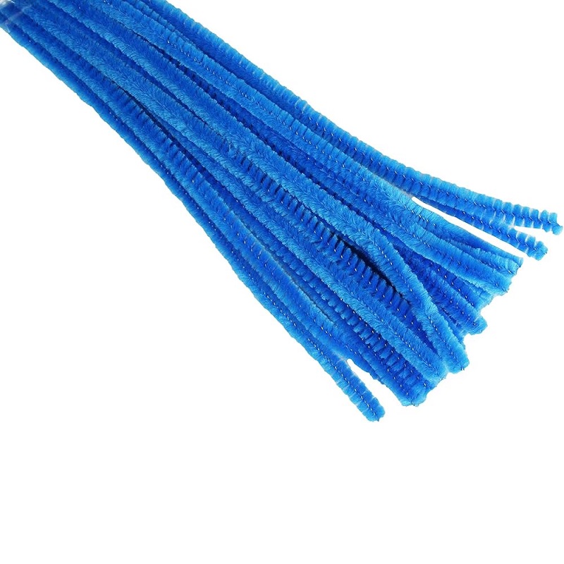 RAYHER CHENILLE PIPE CLEANER STICKS 6MM/30CM 25PCS MEDIUM BLUE