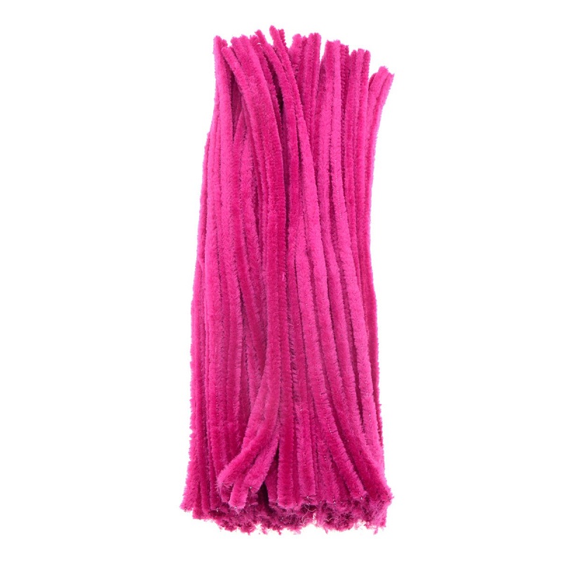 RAYHER CHENILLE PIPE CLEANER STICKS 6MM/30CM 25PCS PINK