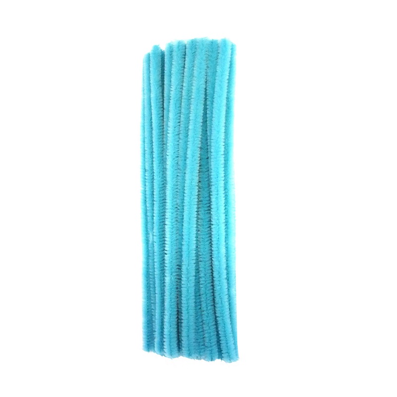 RAYHER CHENILLE PIPE CLEANER STICKS 6MM/30CM 25PCS TURQUOISE