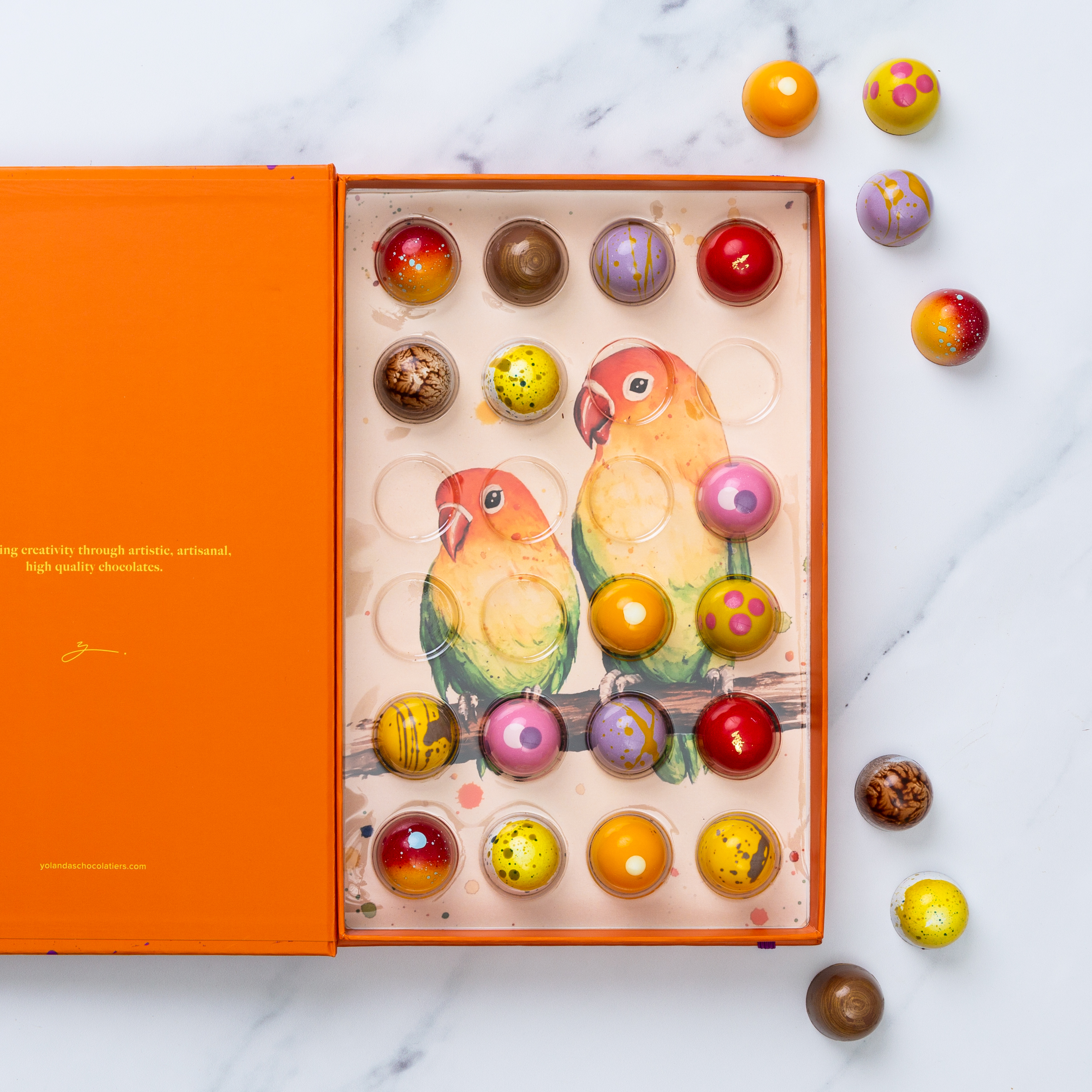 Box of 24 Chocolate Bonbons with Mother's Day Illustration