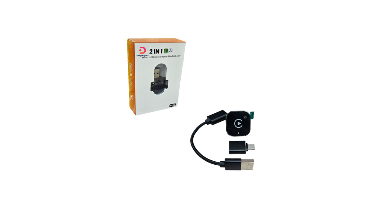 623A3#DM®2 in 1 Wireless CarPlay and Android Auto USB Adapter 030253 – Black