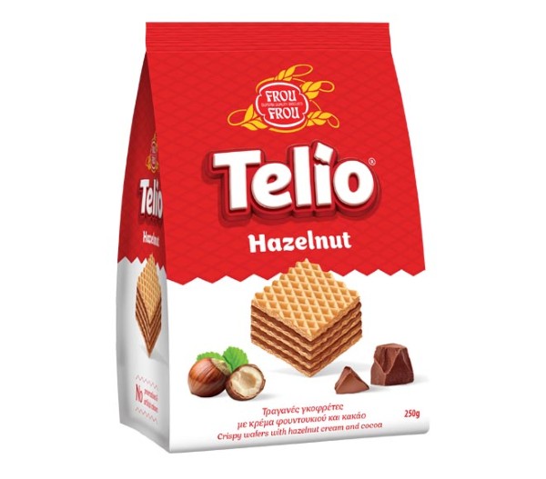 Frou Frou Telio Crispy Wafers 250G - Hazelnut Cream & Cocoa
