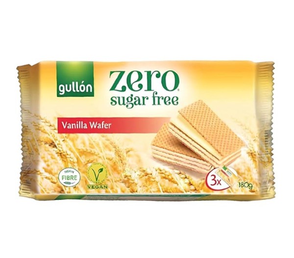 Gullon Zero Wafer Sugar Free 180G - Vanilla