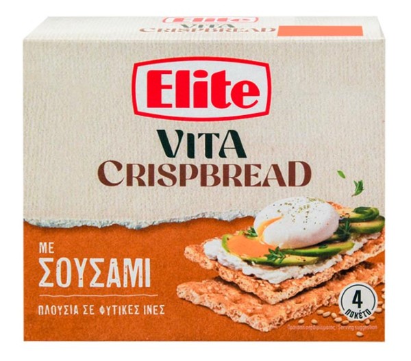 Elite Vita Crispbread 240G (4X60G) - Sesame Seeds