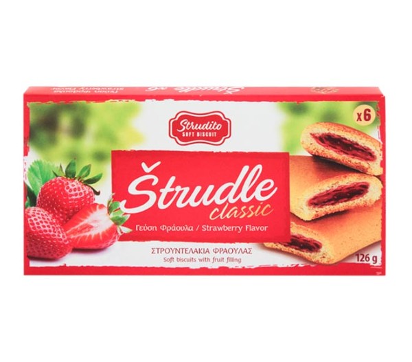 Strudito Strudle Classic Soft Biscuits 126G - Strawberry