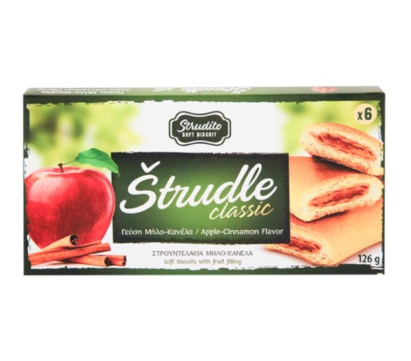 Strudito Strudle Classic Soft Biscuits 126G - Apple - Cinnamon