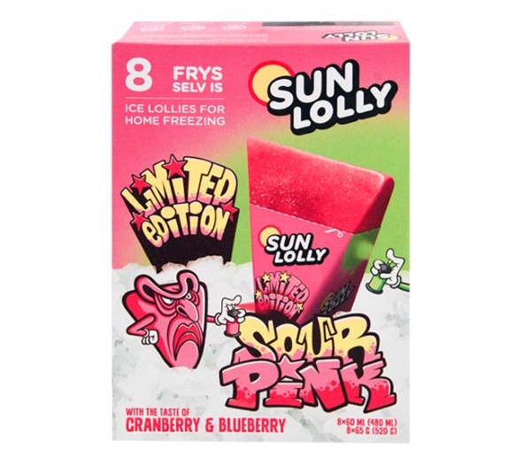 Sun Lolly Ice Lollies For Home Freezing Limited Edition 8X60Ml - Cranberry & Blueberry