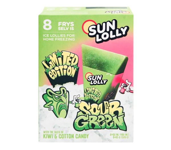 Sun Lolly Ice Lollies For Home Freezing Limited Edition 8X60Ml - Kiwi & Cotton Candy