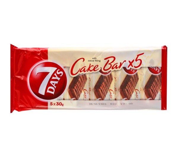 7Days Cake Bar 5X30G - Cream Cacao