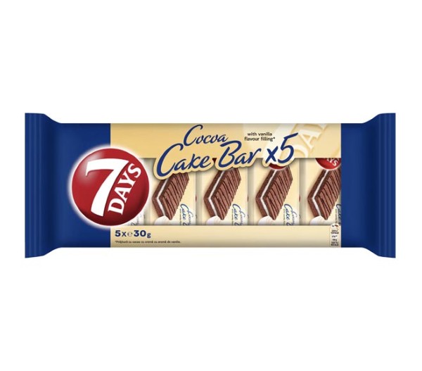 7Days Cake Bar 5X30G - Vanilla Cream