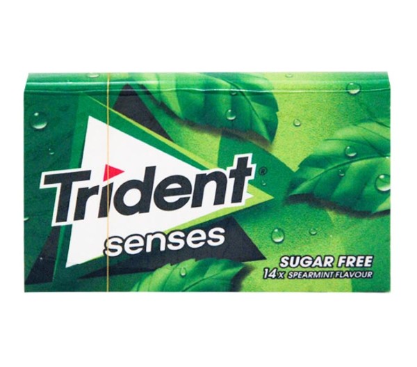 Gum Trident Senses Spearmint Sugar Free 27G