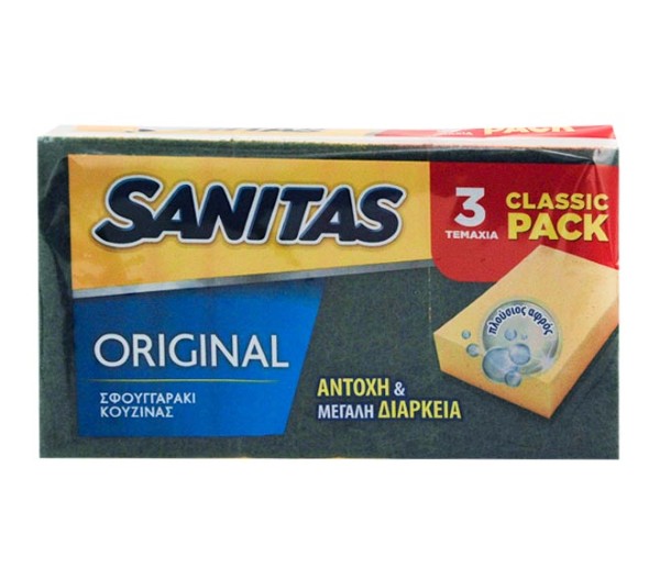 Sponges Scourer Sanitas Original 3Pcs