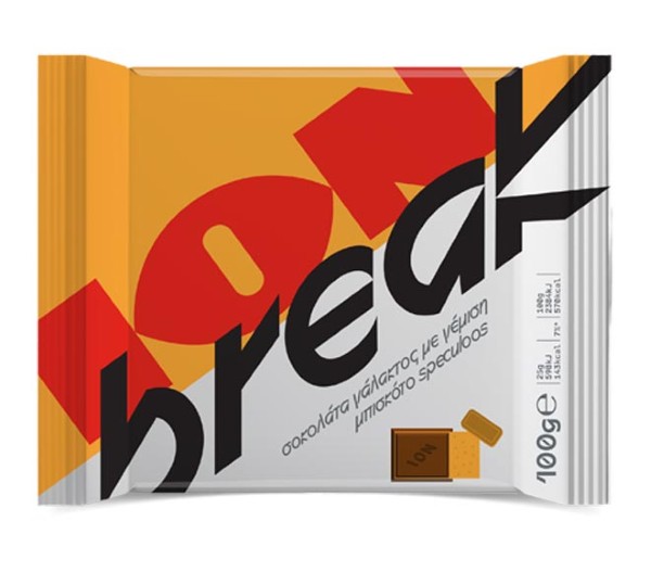 Ion Break Milk Chocolate 100G - Speculoos Biscuit Filling