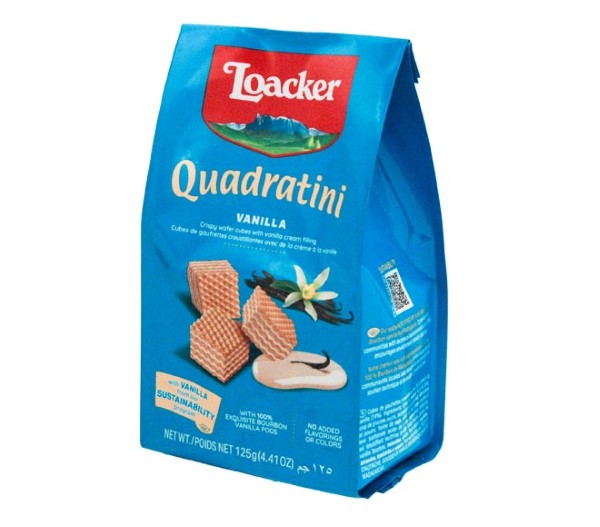 Loacker Quadratini Vanilla Wafers 125G