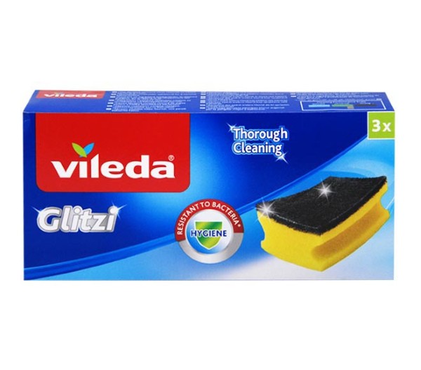 Sponges Scourer Vileda Glitzi Hygiene 3Pcs